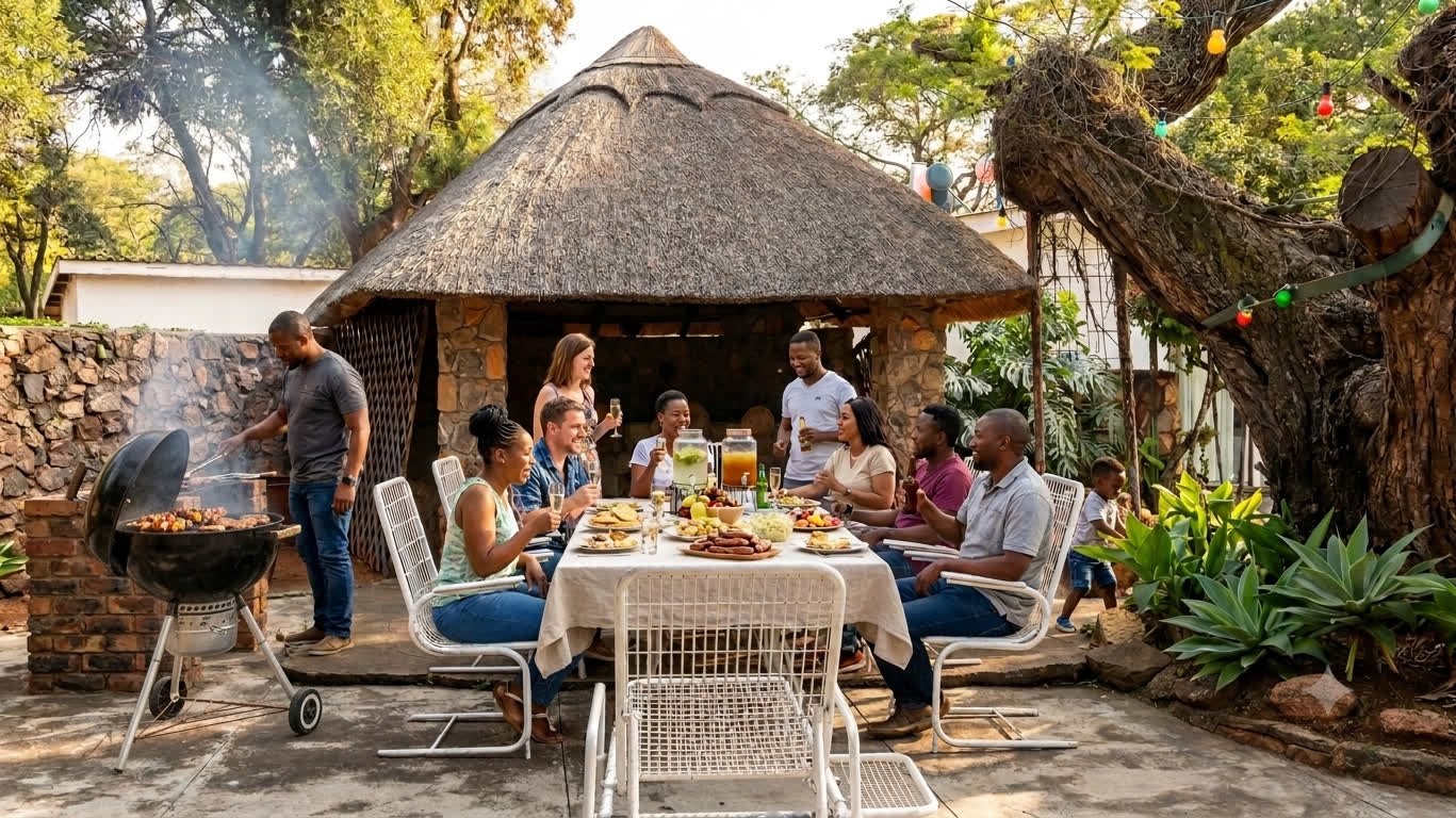 Braai Equipment Area on Property Patio
